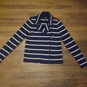 Chaps Navy Blue Zip Up Jacket